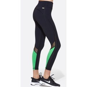 Alala Heroine 7/8 tights / Black and palm green